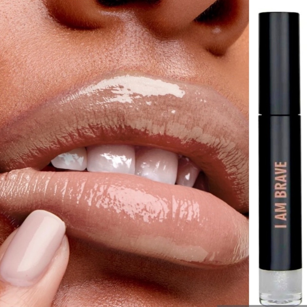 RealHer Makeup Lip Gloss - I Am Brave (Silver High Shimmer) NIB